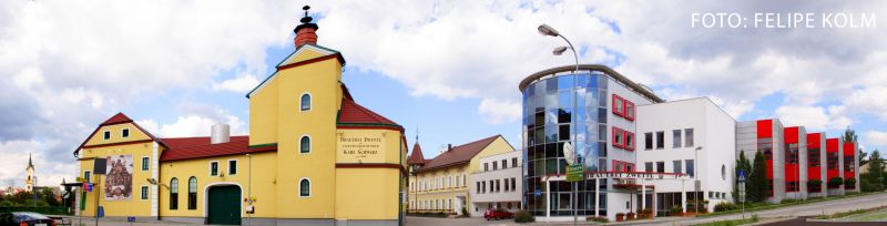 Ensemble aus funktionaler Form und traditionellen Brauereibauwerken